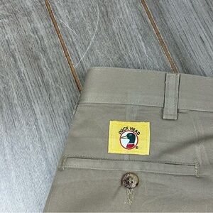 Vintage Duck Head Pleated Chino pants Size 34x30 (Tag 38) Khaki Beige Starched